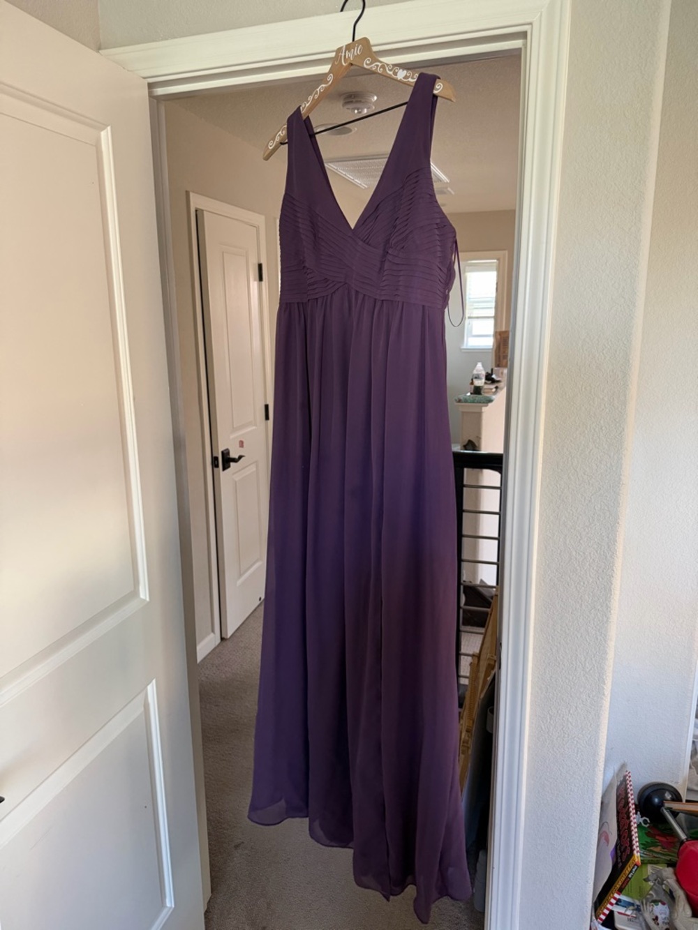 Birdy Grey Deep Purple Chiffon Dress - XXL